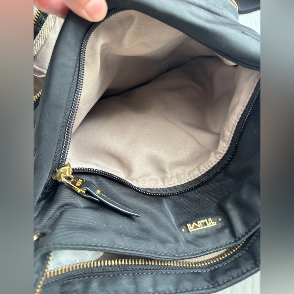 TUMI Voyageur Capri Black Crossbody Bag with Gold Hardware - Picture 10 of 16